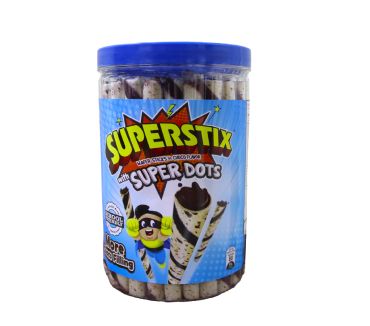 Superstix Wafer Sticks Chocolate 330Gm Jar Pack Of 12